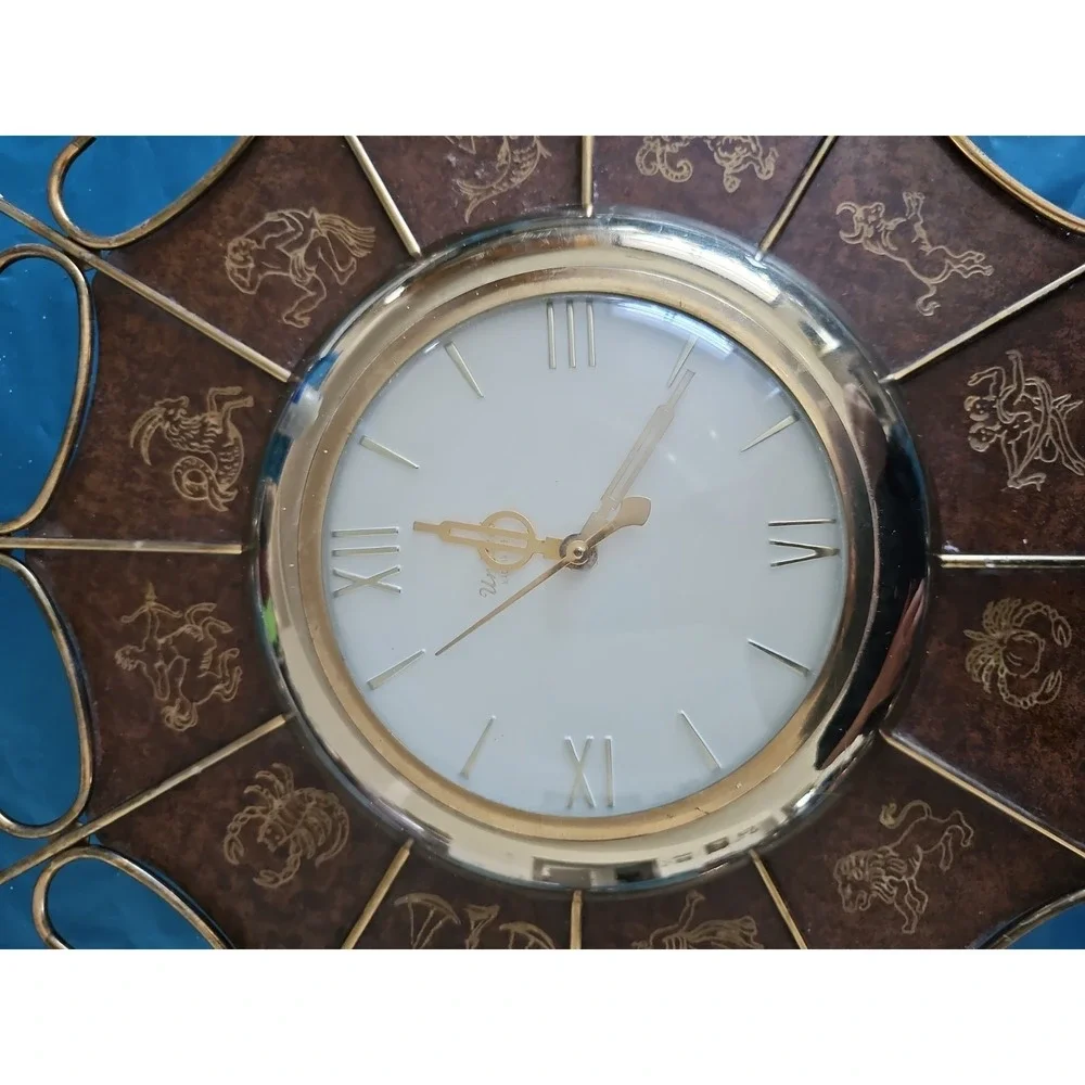 Vintage 50's United #203 Elec Starburst Zodiac Wall Clock Works, Restoration